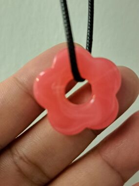 Pink Flower Pendant Necklace - Women Jewelry